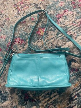 HOBO Turquoise Leather Crossbody Bag
